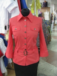 25-блуза BLAUZ 105300 (красный, синий, белый)