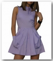 05) Платье "Фэшн Доллс" (однотонные  салатового, фиолетового и розового цвета) 180,000