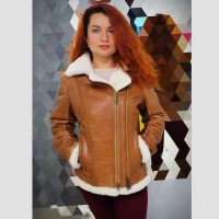 натуральная косуха авиатор овчина мутон
